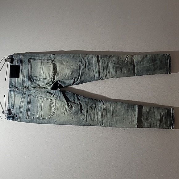 SERENEDE Patchwork Streetwear Earth Tone Serenity Prayer Distressed Skinny Jeans - Picture 15 of 16